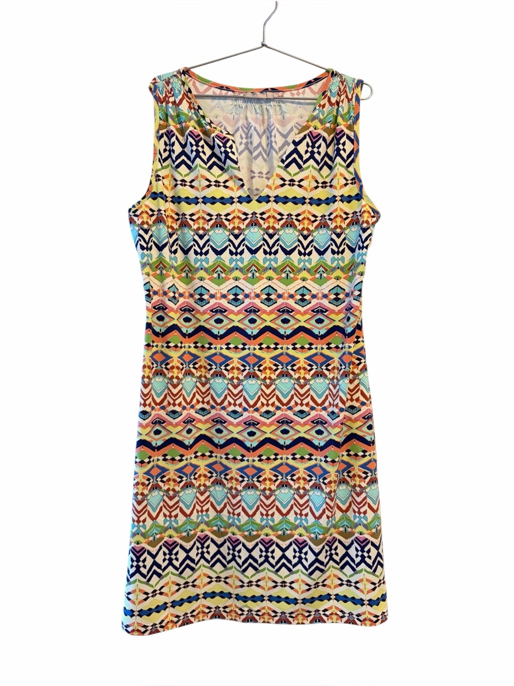 Ellie Kai NWT Sleeveless Multicolor Geometric Print Dress